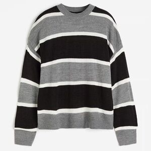 H&M Divided - Black and Gray Striped Sweater